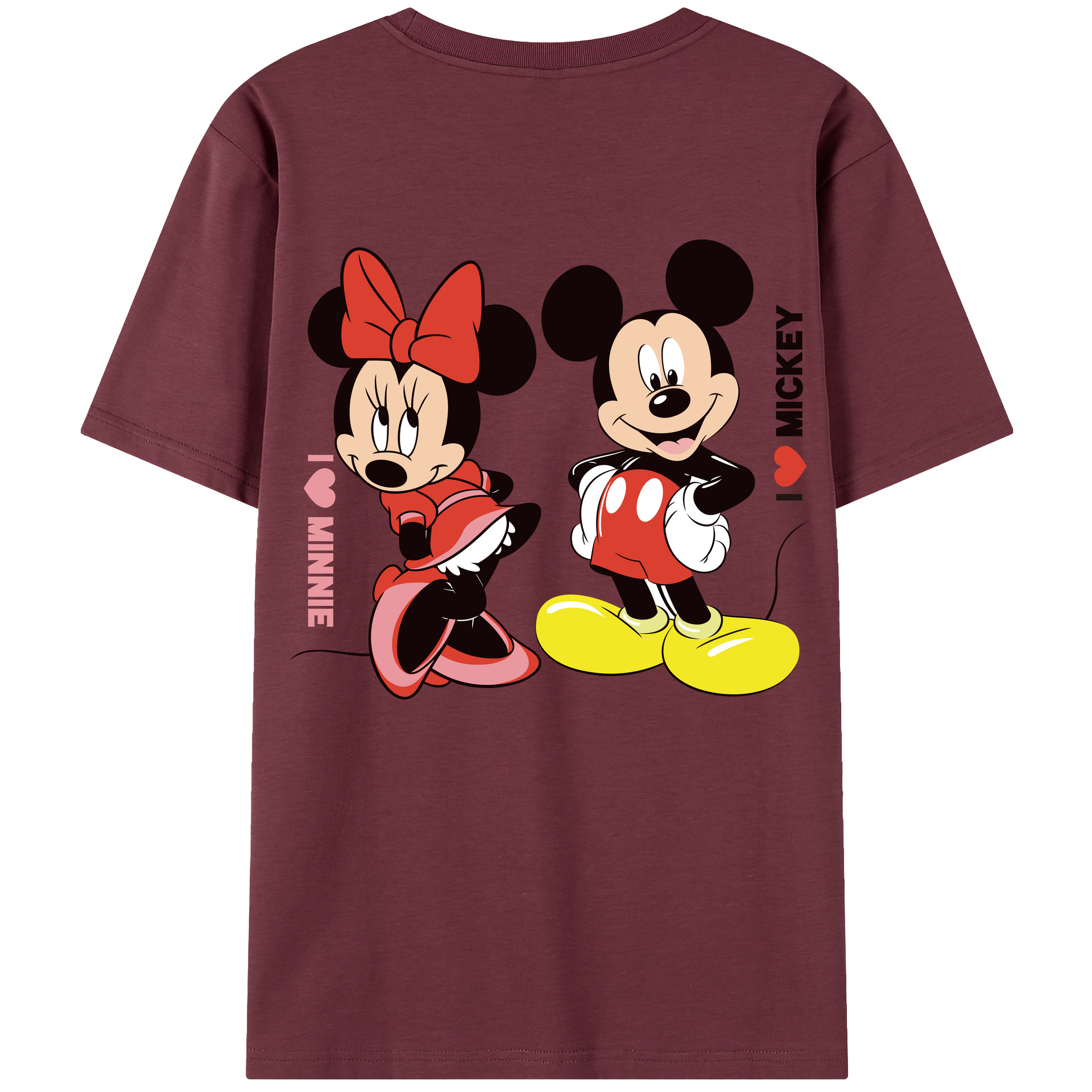 （画像用） ミッキーマウス Mickey Mouse 綿100％半袖Tシャツ（背面プリント）